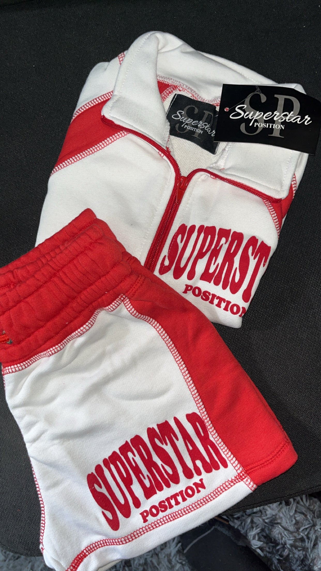 SP red French Terry Set